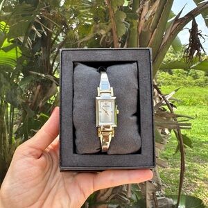 Bulova Silver and Gold Watch with Elegant Design